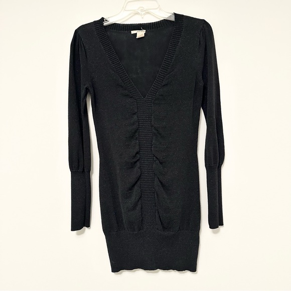 Dkny Dresses & Skirts - Vintage Y2K DKNY Black Sparkle Long Sleeve Knit Sheath Dress Women's Medium